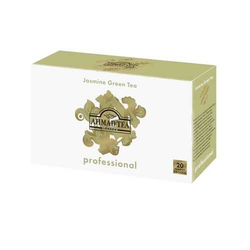 Чай Ahmad Tea Professional Зелёный чай с жасмином, листовой, в пакетах для чайников, 20х5г в Верный