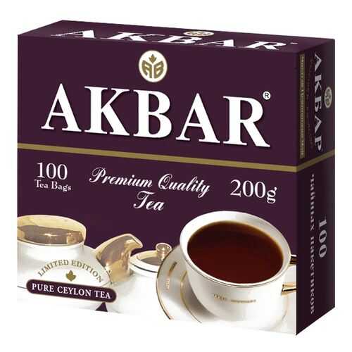 Чай Akbar English Breakfast черный байховый 2 г*100 пакетиков в Верный