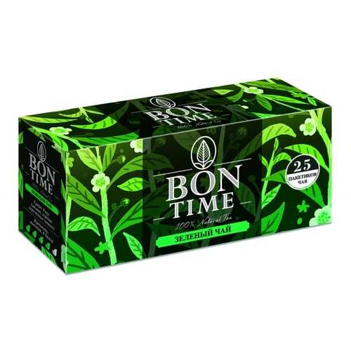 Чай BonTime Natural Tea, зелёный, 25 пакетиков в Верный