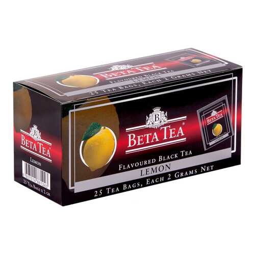 Чай черный Beta Tea лимон 25 пакетиков в Верный