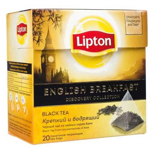 Чай черный Lipton english breakfast 20 пакетиков в Верный