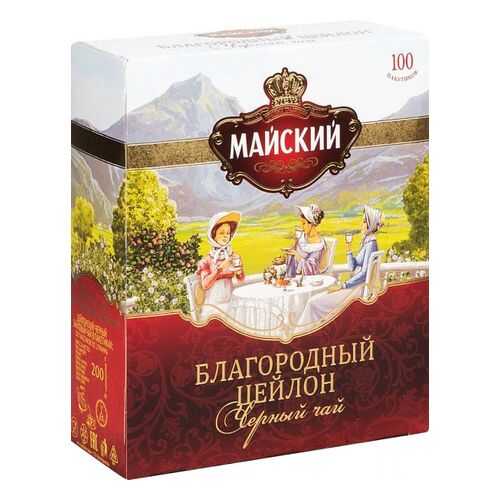 Чай черный Майский благородный цейлон 100 пакетиков в Верный
