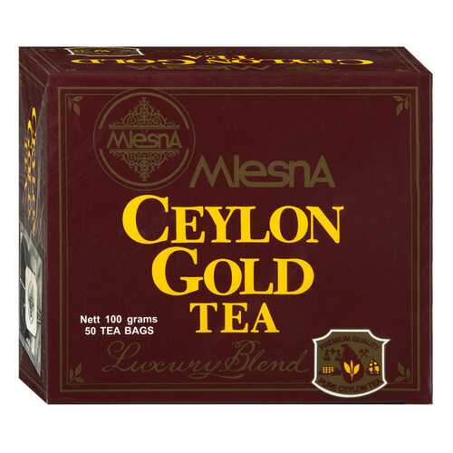 Чай черный Mlesna Ceylon Gold, 50 пак*2г Шри-Ланка в Верный