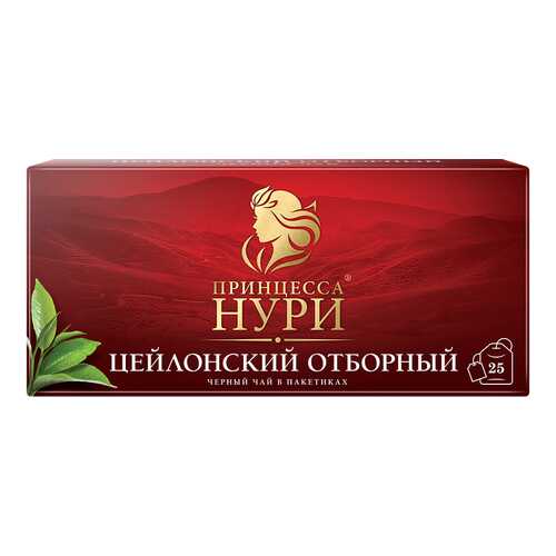 Чай черный Принцесса Нури Цейлонский Отборный 25 пакетиков в Верный