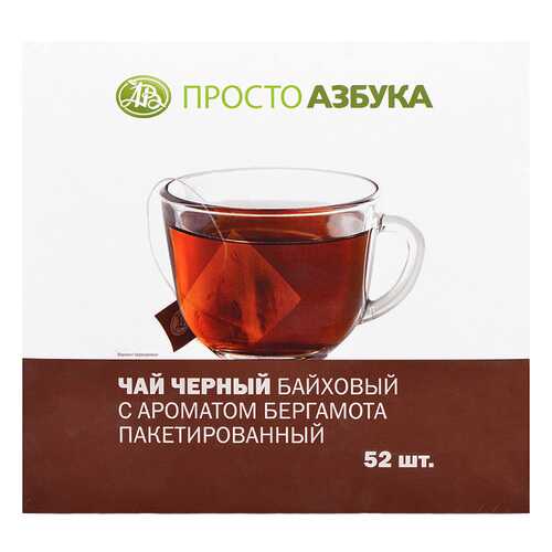 Чай черный Просто Азбука с ароматом бергамота 52*1.8 г в Верный