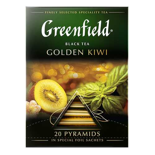 Чай черный в пирамидках Greenfield Golden Kiwi 20 пакетиков в Верный