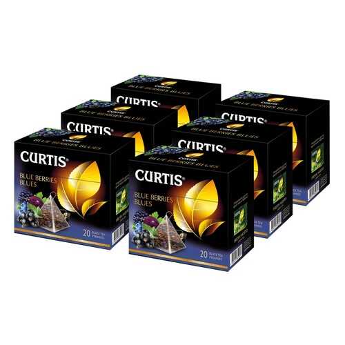 Чай Curtis Blue Berries Blues, чёрный с добавками, 20 пирамидок х 6 упаковок в Верный