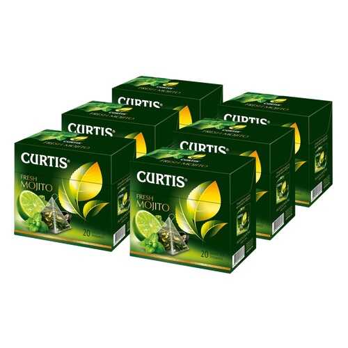 Чай Curtis Fresh Mojito, зелёный с добавками, 20 пирамидок х 6 упаковок в Верный