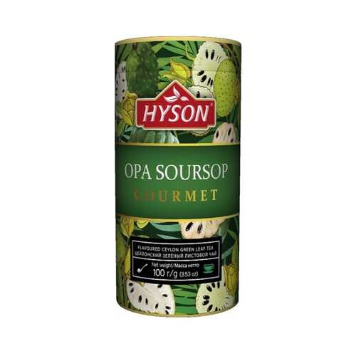 Чай Hyson Зеленый OPA Soursop Gourmet, листовой с ароматом саусепа, 100 гр в Верный
