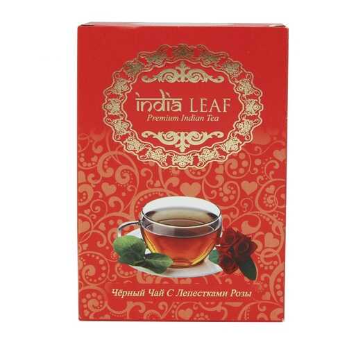 Чай India leaf С лепестками роз, черный среднелистовой с добавками, 100 гр в Верный