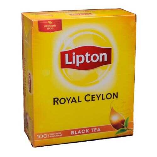 Чай Lipton royal ceylon черный байховый цейлонский 100 пакетиков в Верный