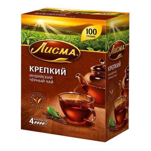 Чай Лисма крепкий черный индийский 100 г в Верный