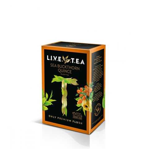 Чай Live Tea Sea Buckthorn & Quince черный листовой с облепихой и айвой 100 г в Верный