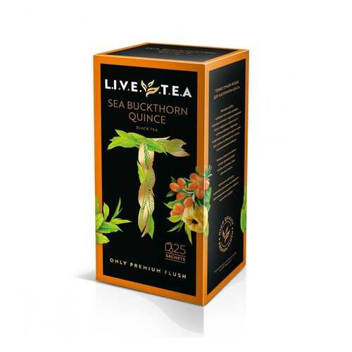 Чай Live Tea Sea Buckthorn & Quince черный с облепихой и айвой 25 пакетиков в Верный