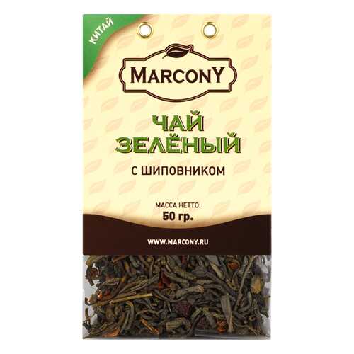 Чай Marcony зеленый с шиповником 50 г в Верный