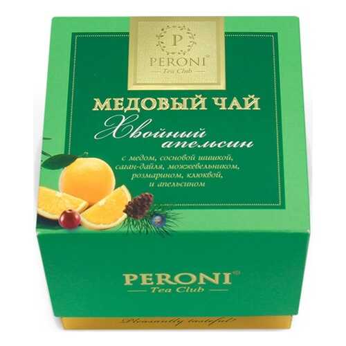 Чай Peroni Медовый чай. Хвойный апельсин, чёрный листовой с добавками, 45 гр в Верный