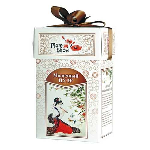 Чай Plum Snow Молочный Пуэр, чёрный листовой, 100 гр в Верный