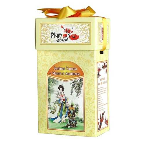 Чай Plum Snow Зелёная Улитка с Манго и Ананасом, зелёный листовой, 100 гр в Верный