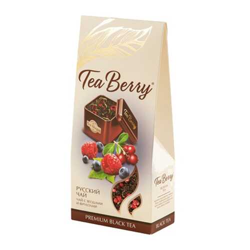 Чай Tea Berry русский чай черный листовой крупный с ягодами и фруктами 100 г в Верный