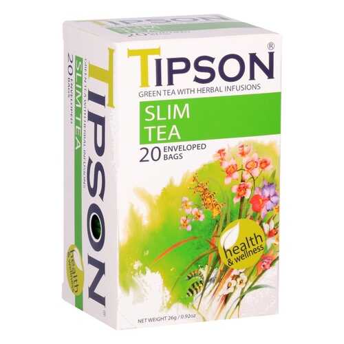 Чай Tipson Slim tea, зеленый с добавками, 20 пакетиков в Верный