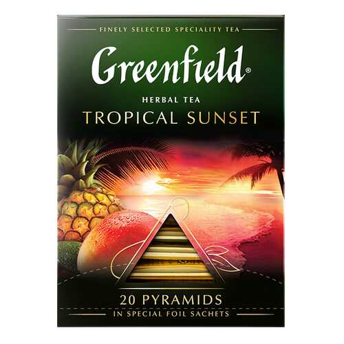 Чай травяной в пирамидках Greenfield Tropical Sunset 20 пакетиков в Верный
