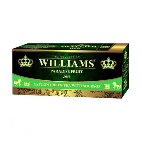 Чай Williams Paradise Fruit зеленый с добавками 25 пакетиков в Верный