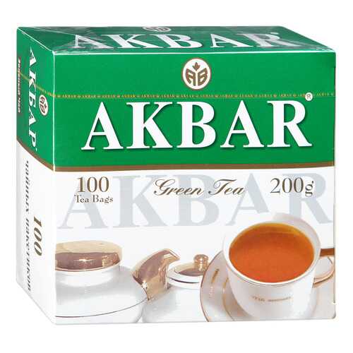 Чай зеленый Akbar green китайский 100 пакетиков в Верный