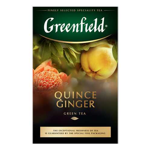 Чай зеленый листовой Greenfield Quince Ginger 100 г в Верный