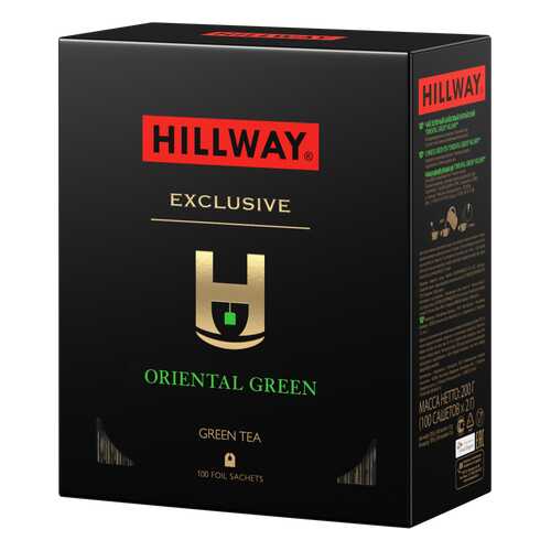 Чай зеленый «Oriental Green» т.з. “HILLWAY” в сашетах 2г*100*12 в Верный
