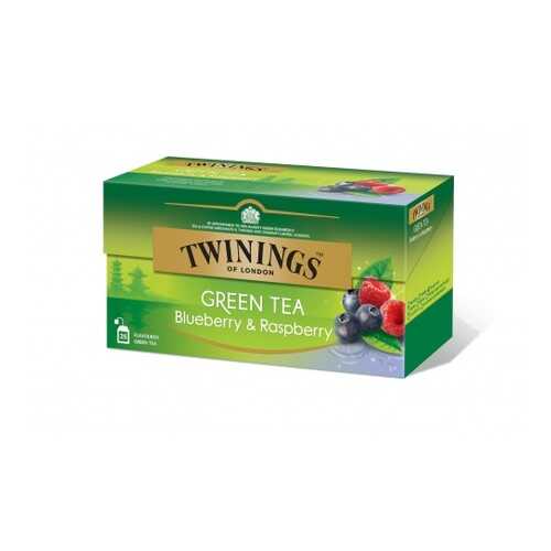 Чай зеленый Twinings черника и малина 25 пакетиков в Верный
