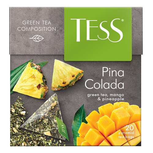 Чай зеленый в пирамидках Tess Pina Colada 20 пакетиков в Верный
