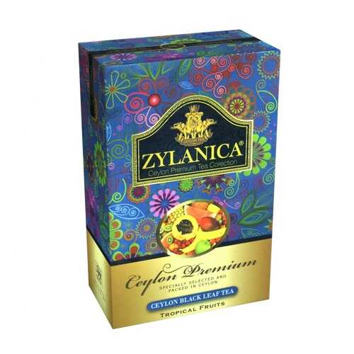 Чай Zylanica Ceylon Premium Tropical Fruits черный листовой с кусочками фруктов 100 г в Верный