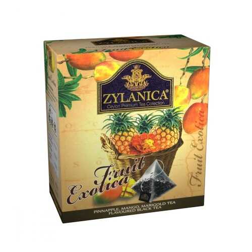 Чай Zylanica Fruit Exotica черный с ананасом манго лепестками календулы 20 пирамидок в Верный