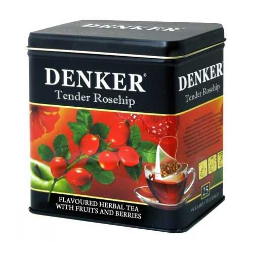Чайный напиток Denker Tender Rosehip травяной 25 пирамидок в Верный
