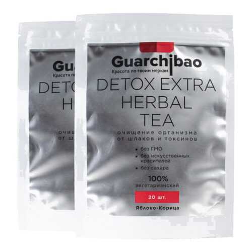GUARCHIBAO DETOX EXTRA HERBAL TEA набор из 2 упаковок чая для детокса Яблоко-Корица в Верный