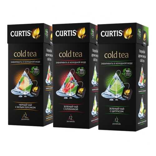 Набор чая Curtis Cold tea, ассорти , 12 пирамидок х 3 упаковки в Верный