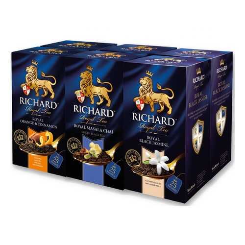 Набор чая Richard Orange & Cinnamon, Masala Chai, Black Jasmine 26*5 пакетиков в Верный