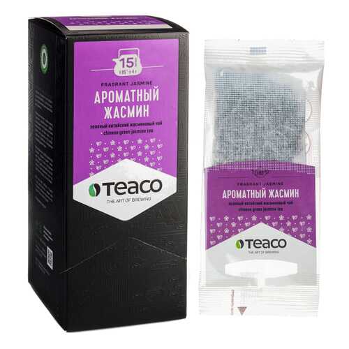 TeaCo Пакетированный зеленый чай на чайник Ароматный жасмин TEACO, 60 гр. в Верный