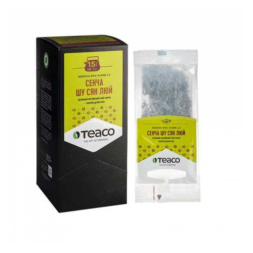 TeaCo Пакетированный зеленый чай на чайник Сенча Шу Сян Люй TEACO, 15 пак. по 3 г в Верный