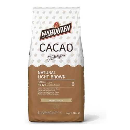 Какао порошок Van Houten 100% natural light brown 1 кг в Верный