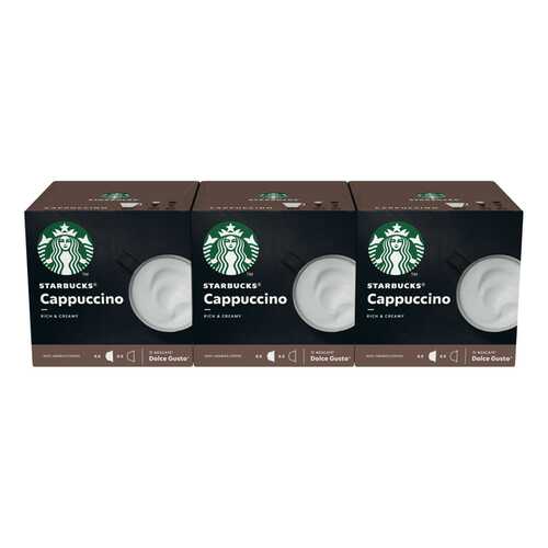 Капсулы STARBUCKS Cappuccino смесь молочная и кофе для системы Nescafe Dolce Gusto, 12 шт. в Верный
