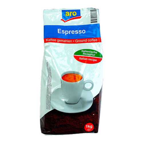 Кофе Aro espresso обжаренный в зернах для эспрессо 1 кг в Верный