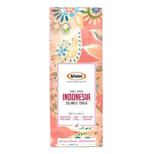 Кофе Bristot Indonesia Toraja в зернах 225 г в Верный