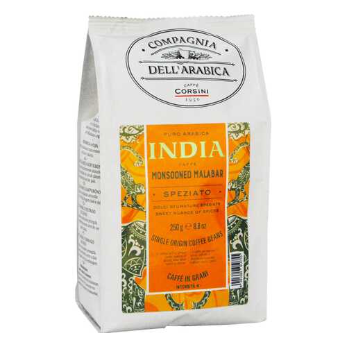 Кофе Compagnia Dell'Arabica India Monsooned Malabar в зёрнах 250 г в Верный