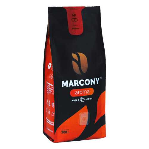 Кофе Marcony AROMA со вкусом вишни в зёрнах 200 г в Верный