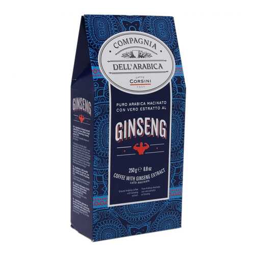 Кофе молотый Dell'Arabica Puro Arabica Con Estrarro Al Ginseng в Верный