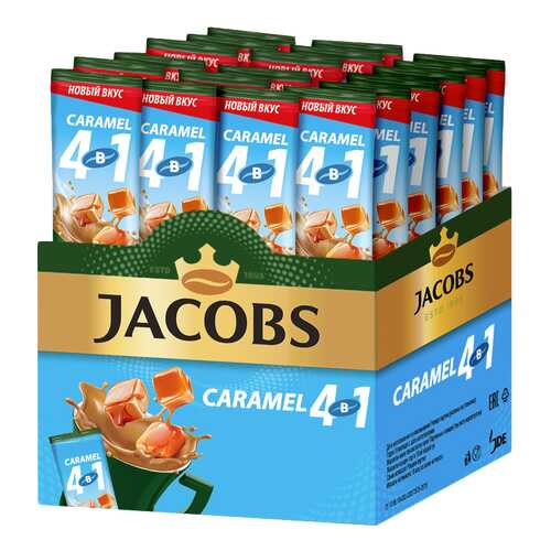 Кофе растворимый Jacobs 4в1 Caramel 24 стика в Верный