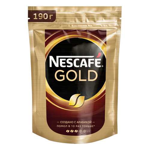Кофе растворимый Nescafe gold пакет 190 г в Верный