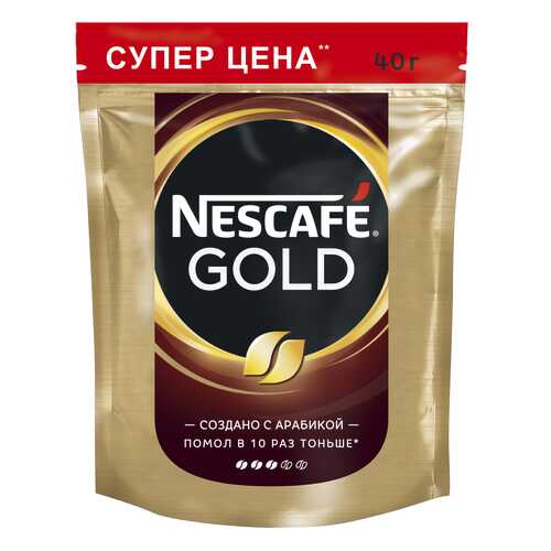 Кофе растворимый Nescafe gold пакет 40 г в Верный
