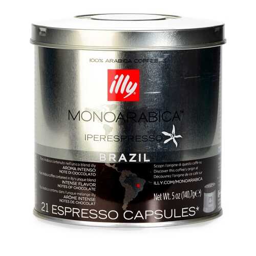 Кофе в капсулах Illy Brazil средней обжарки 21 капсула банка Италия в Верный
